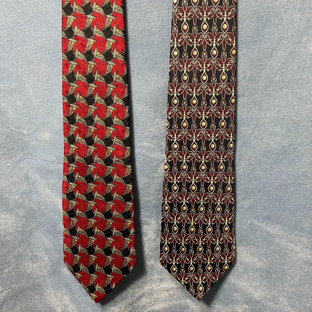 2 Metropolitan Museum of Art 100% Silk Used Neckties. Made in Canada.